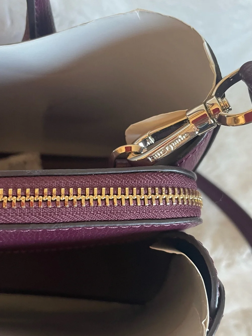 NWTkate spade plum leather Satchel Tote
